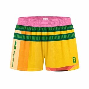Baseball Lifestyle 101 Mesh Athletic Shorts Size Medium Men's Yellow Pencil